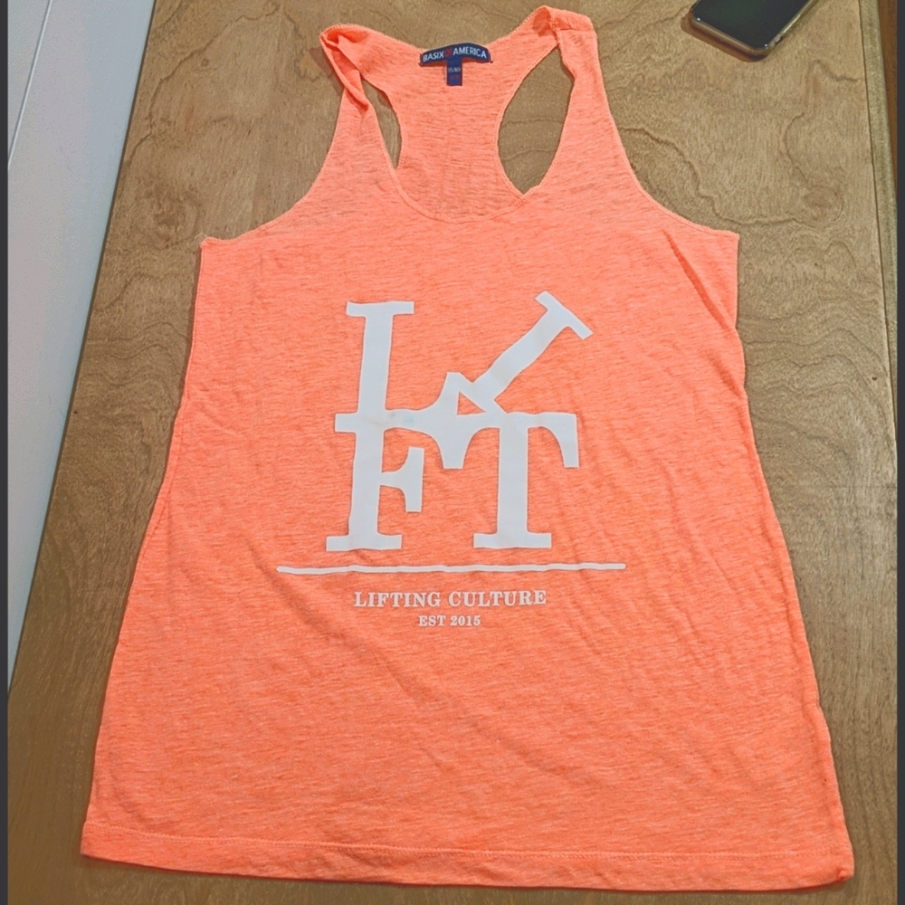 Lifting Culture Tank Orange